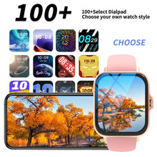 Load image into Gallery viewer, Smartwatch with full touchscreen display, compatible with iPhone/Android.