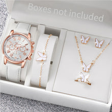 Load image into Gallery viewer, 6-Piece Women’s Luxury Quartz Watch & Heart Crystal Jewelry Set – Elegant Gift Set