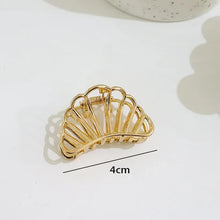 Load image into Gallery viewer, Minimal Gold Hair Claw Clips | Mini Metal Barrettes for Daily Wear