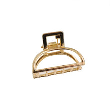 Load image into Gallery viewer, Minimal Gold Hair Claw Clips | Mini Metal Barrettes for Daily Wear