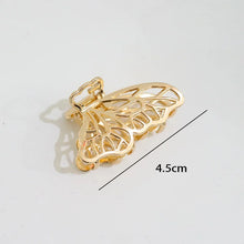 Load image into Gallery viewer, Minimal Gold Hair Claw Clips | Mini Metal Barrettes for Daily Wear
