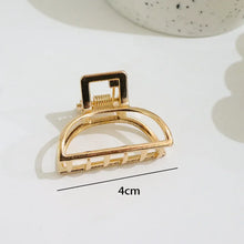 Load image into Gallery viewer, Minimal Gold Hair Claw Clips | Mini Metal Barrettes for Daily Wear
