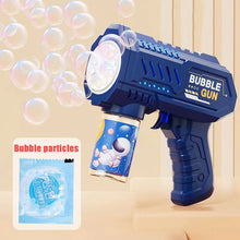Load image into Gallery viewer, Automatic Rocket Bubble Gun with LED Lights – High-Output Bubble Blower Toy for Kids Outdoor Fun
