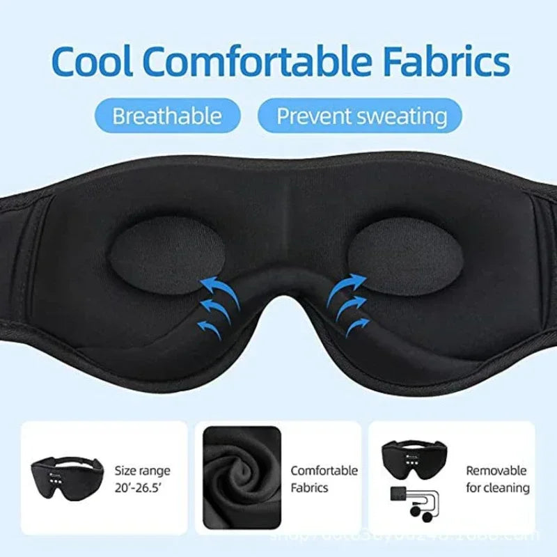 3D sleep mask, Bluetooth, and wireless headphones