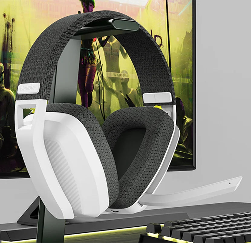 Gaming headset with microphone for PS5, PS4, PC, and Mac.