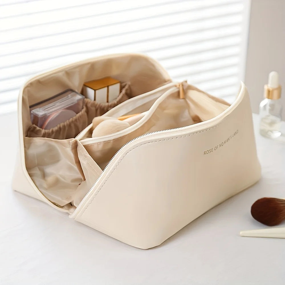 Makeup Organizer Bag | Large Capacity Cosmetic Storage with Compartments