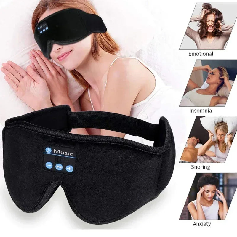 3D sleep mask, Bluetooth, and wireless headphones