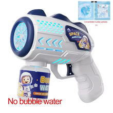 Load image into Gallery viewer, Automatic Rocket Bubble Gun with LED Lights – High-Output Bubble Blower Toy for Kids Outdoor Fun
