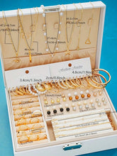 Load image into Gallery viewer, Luxury 86-Piece Women’s Jewelry Set – Gold Earrings, Rings, Bracelets &amp; Necklaces
