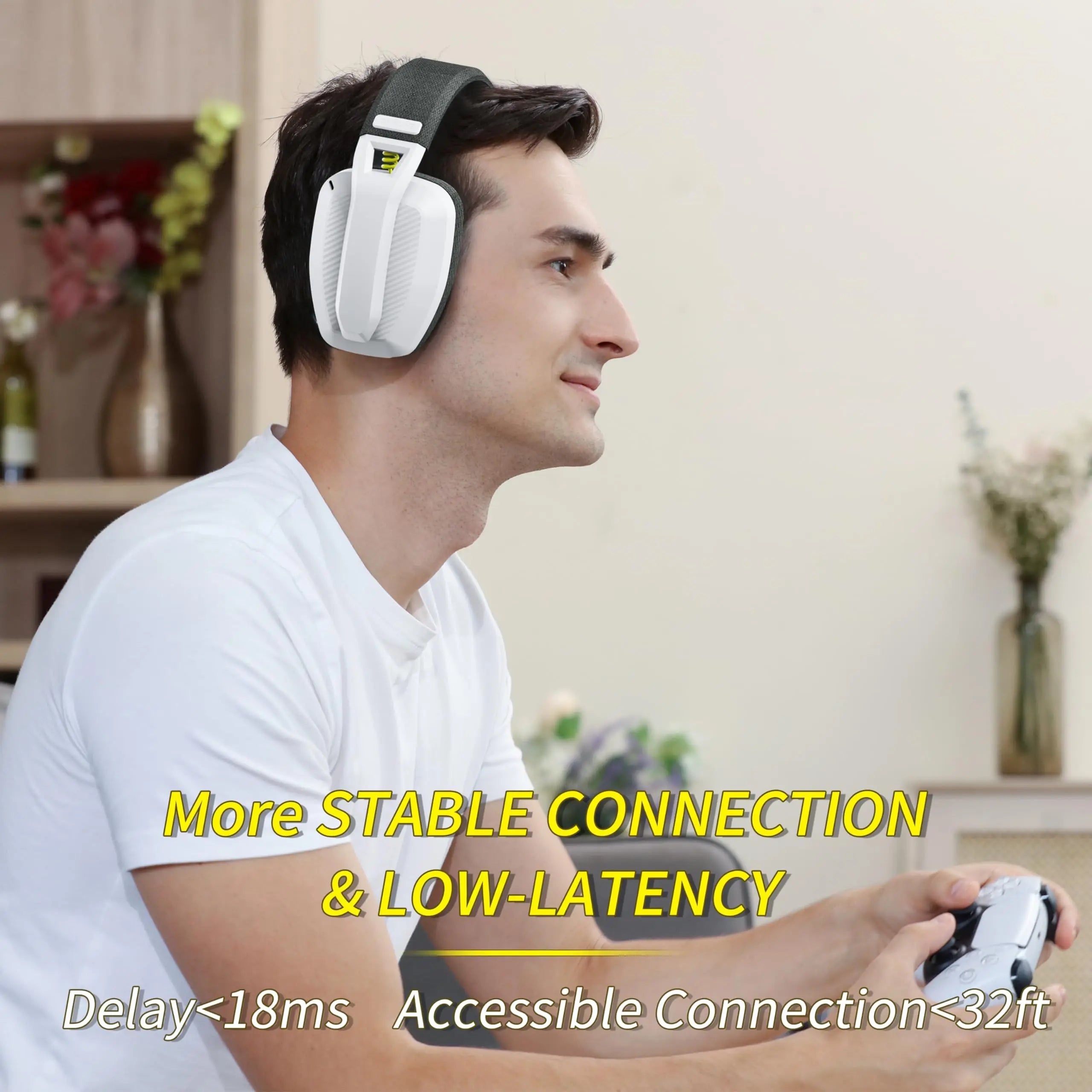 Gaming headset with microphone for PS5, PS4, PC, and Mac.