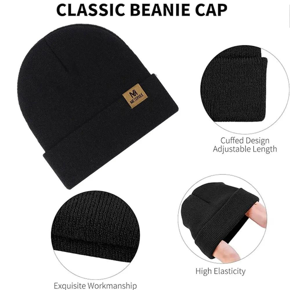 Classic Unisex Knit Beanie – Minimal Winter Hat for Men & Women