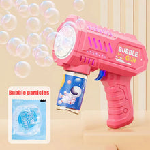 Load image into Gallery viewer, Automatic Rocket Bubble Gun with LED Lights – High-Output Bubble Blower Toy for Kids Outdoor Fun
