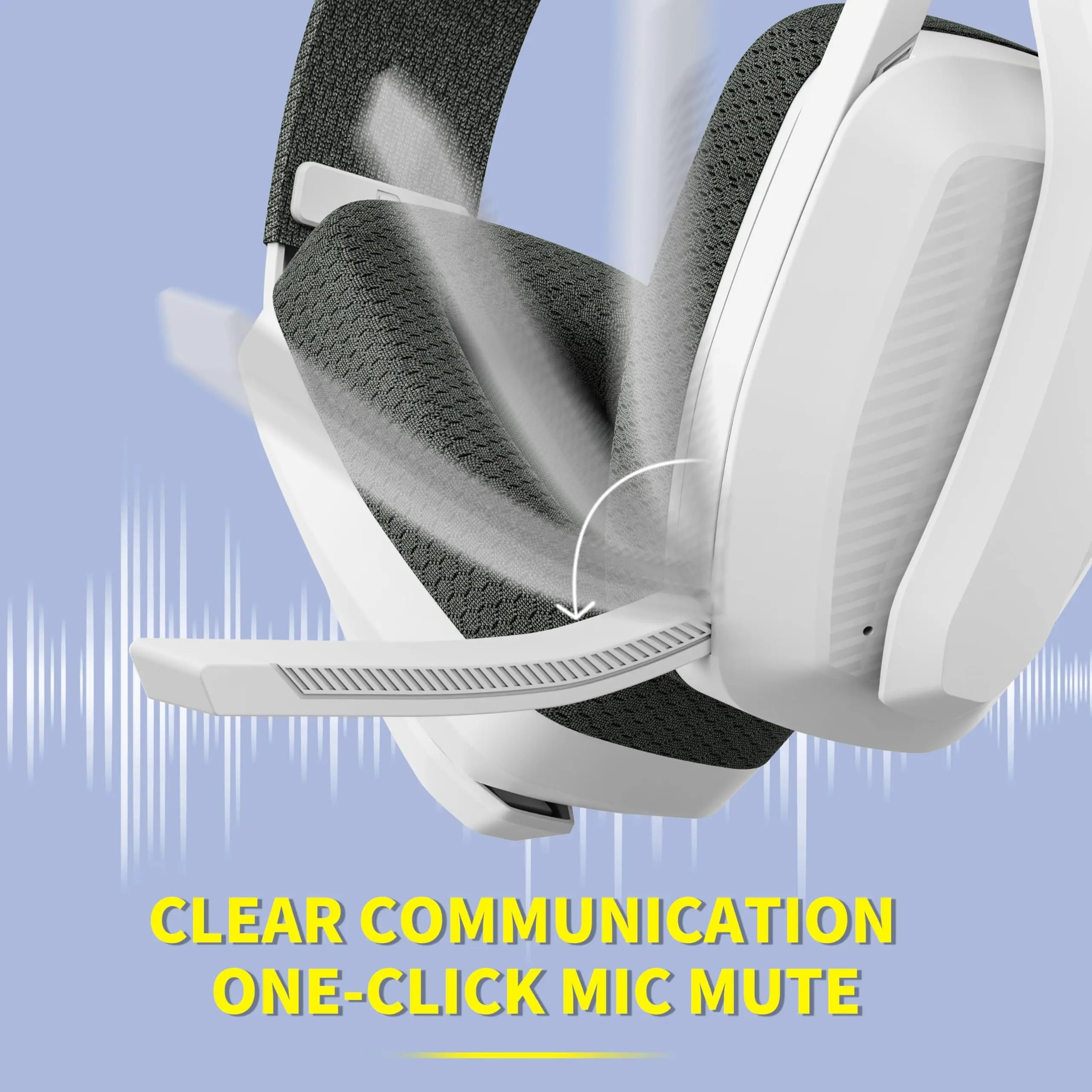 Gaming headset with microphone for PS5, PS4, PC, and Mac.