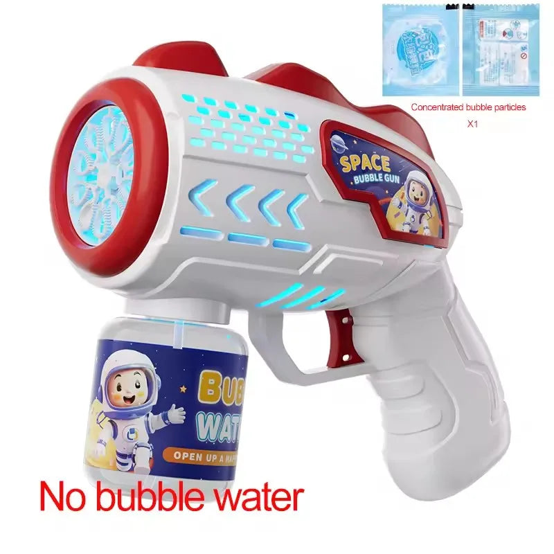 Automatic Rocket Bubble Gun with LED Lights – High-Output Bubble Blower Toy for Kids Outdoor Fun