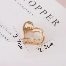 Load image into Gallery viewer, Minimal Gold Hair Claw Clips | Mini Metal Barrettes for Daily Wear
